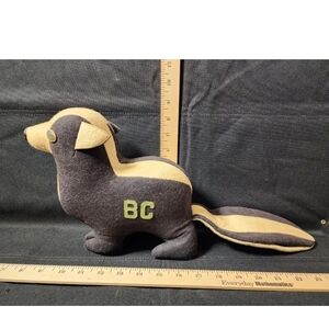 Antique Collegiate Wool Felt Excelsior Stuffed Plush Handmade Skunk Marked BC